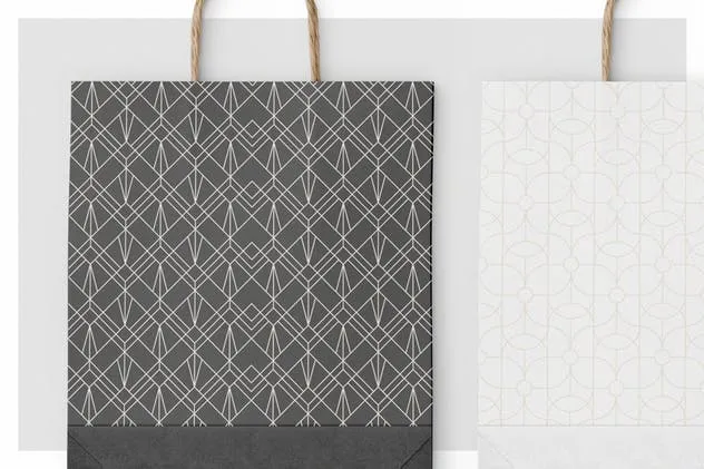 经典牛皮纸购物袋样机套装 Paper Bag Mockup Set插图(3)