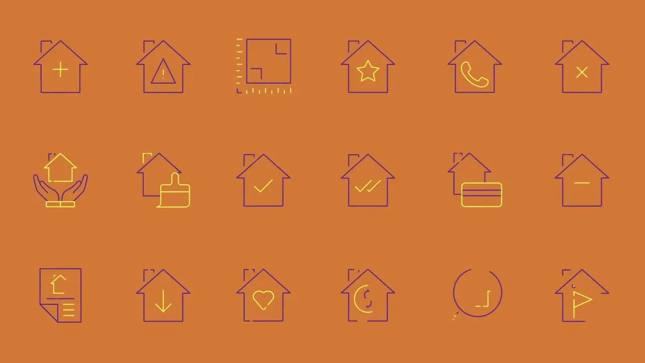 400个类别的平滑且简单的动画线图标像素设计精选AE模板