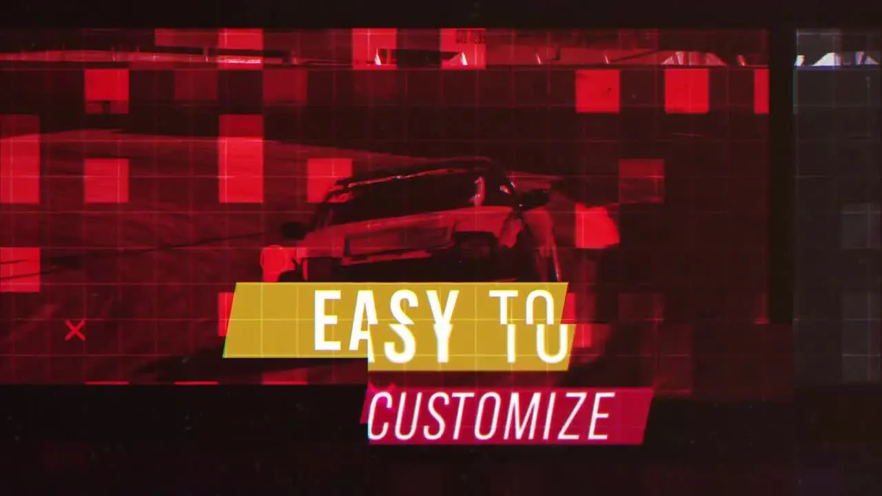 充满活力的极限运动幻灯片像素设计精选AE模板