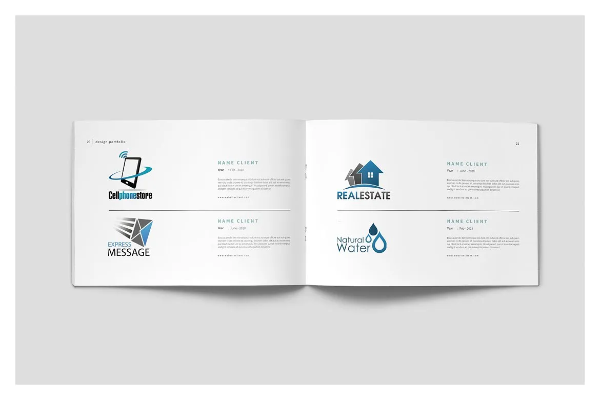 设计感强的多用途平面画册组合模板插图(11)