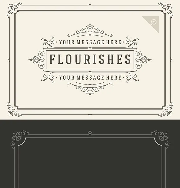 60款老式装饰邀请函模板 60 Vintage ornament invitations插图(2)