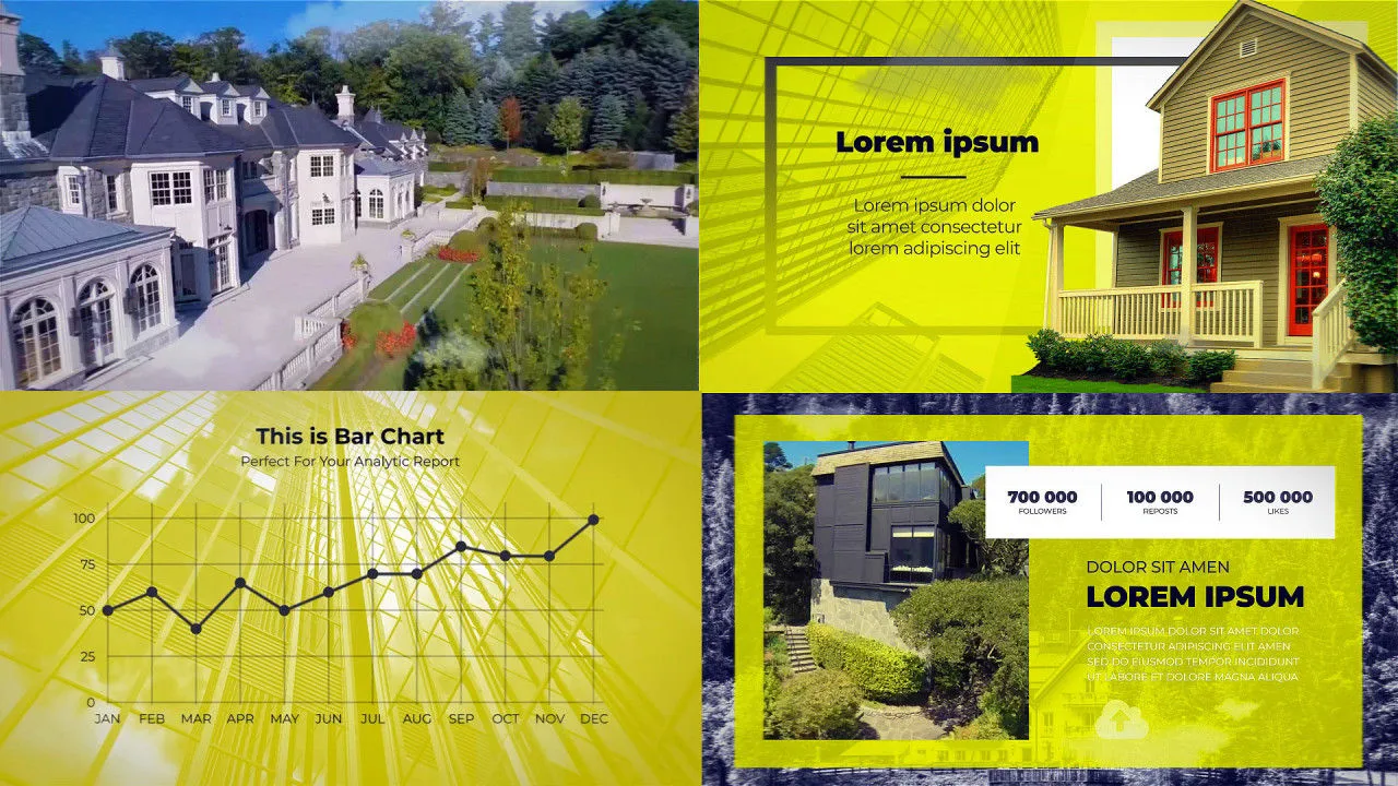 充满活力的房地产宣传介绍像素设计精选AE模板