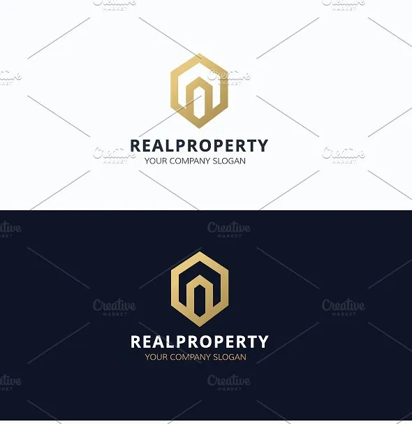 烫金高端Logo设计模板 Real Property插图(2)