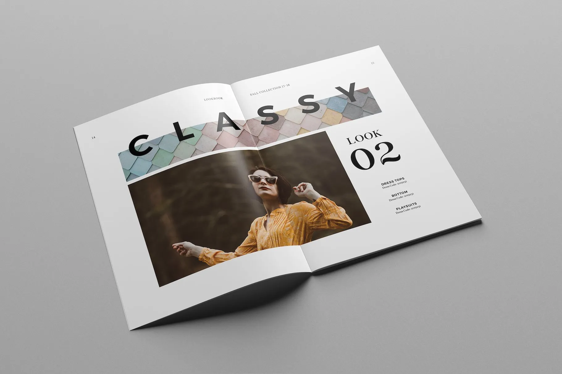 时尚极简的服装目录杂志模板下载 Fashion Catalog Lookbook Template [indd]插图(5)