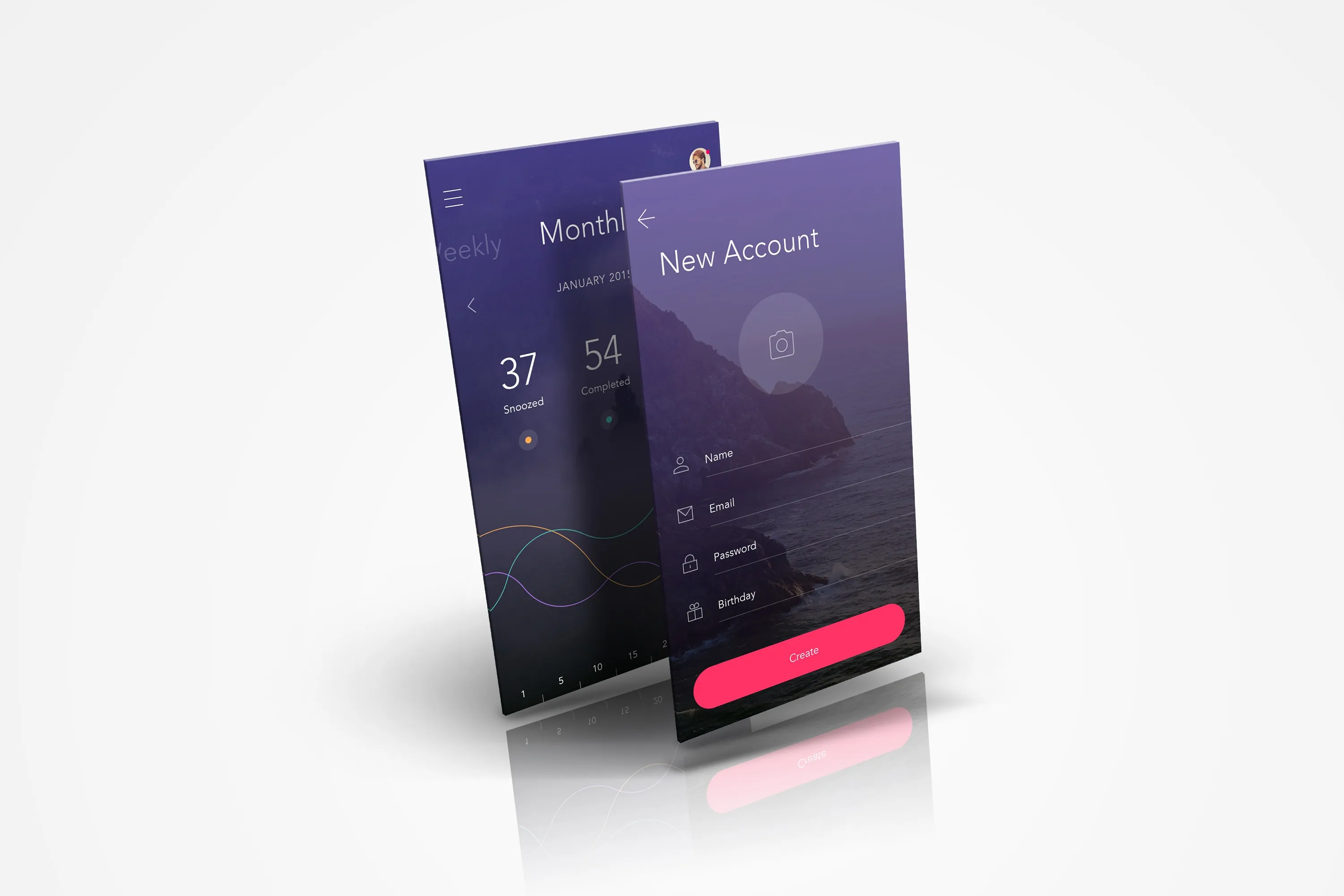 应用程序UI设计屏幕透视图样机模板03 Perspective App Screen Mockup 03插图