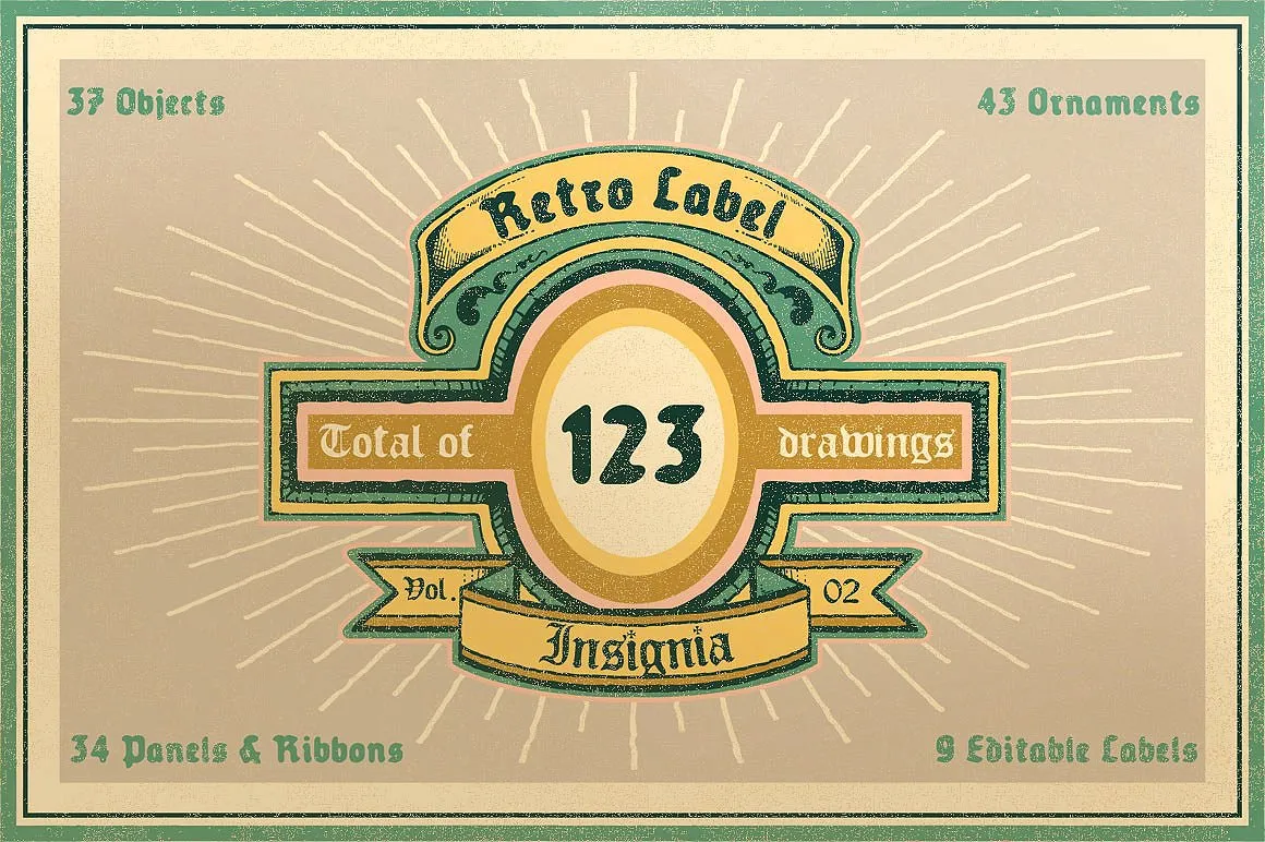 素材库下午茶：高品质的600+复古风格矢量logo标志标签大集合插图(6)