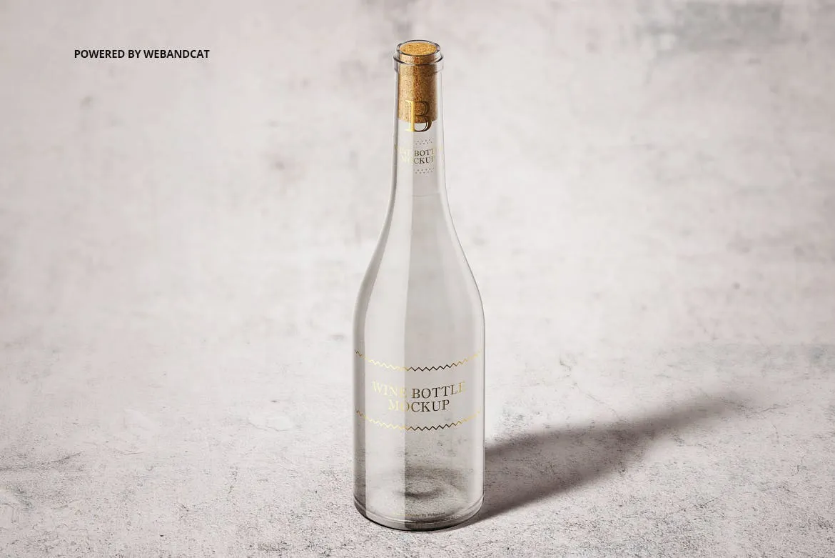 洋酒酒瓶外观设计效果预览样机v2 Wine Bottle Mock-up 2插图(5)