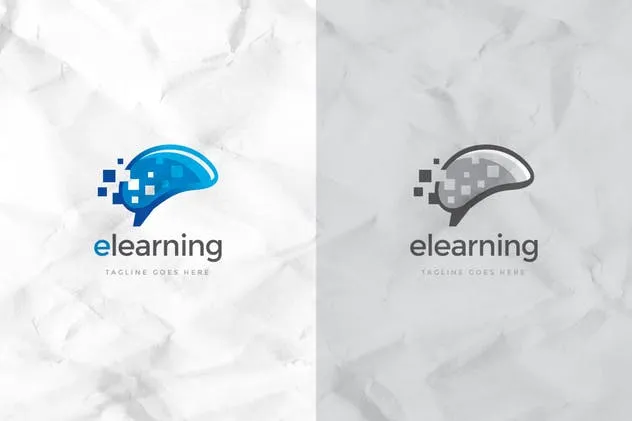 在线学习教学教育品牌Logo设计模板 Elearning Logo Template插图(2)