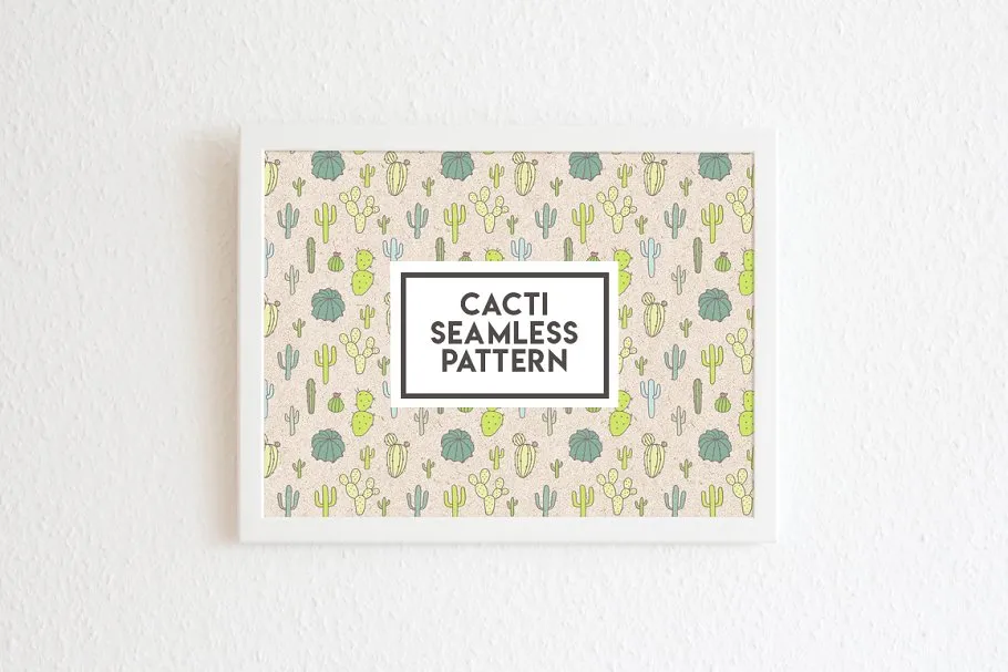 仙人掌素描风格设计素材 Big cacti bundle, sketch style插图(9)