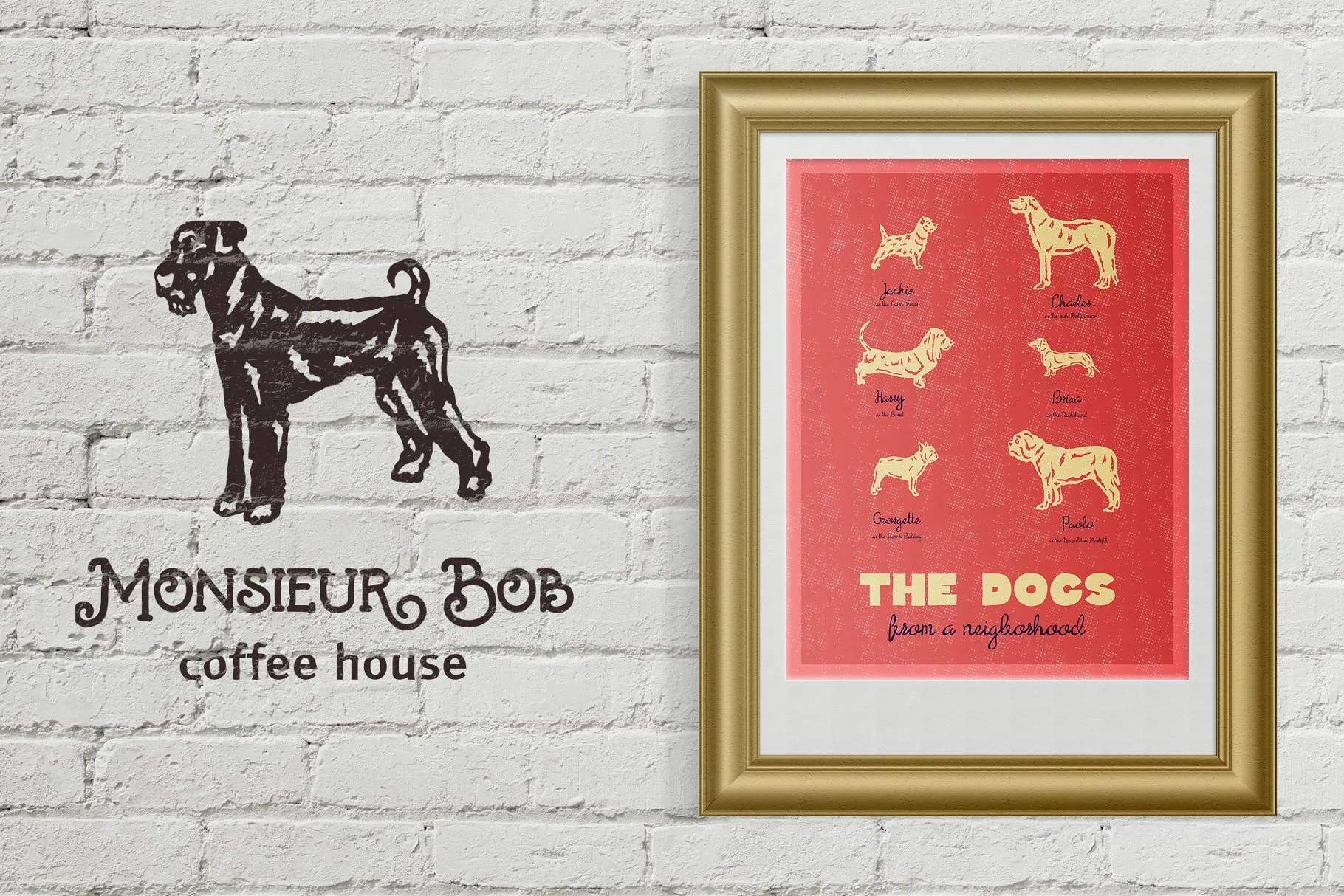 手绘涂鸦小狗剪影矢量插画素材 The Dogs Pack插图(3)