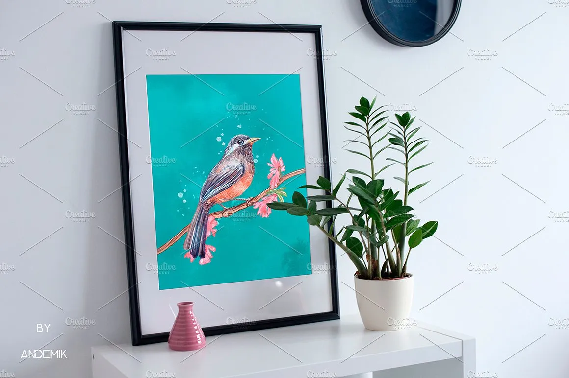 一大波手绘鸟的水彩剪贴画素材下载[png,jpg]插图(3)