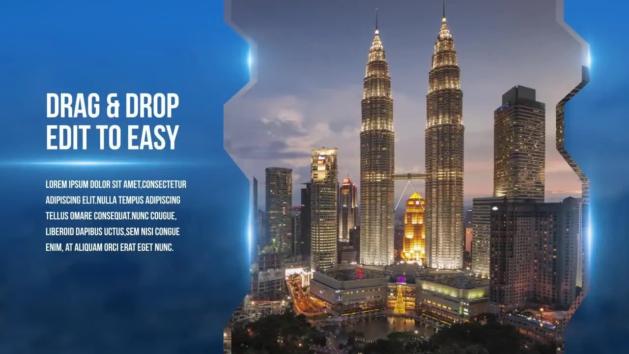 专业外观镜头光晕效果企业幻灯片像素设计精选AE模板