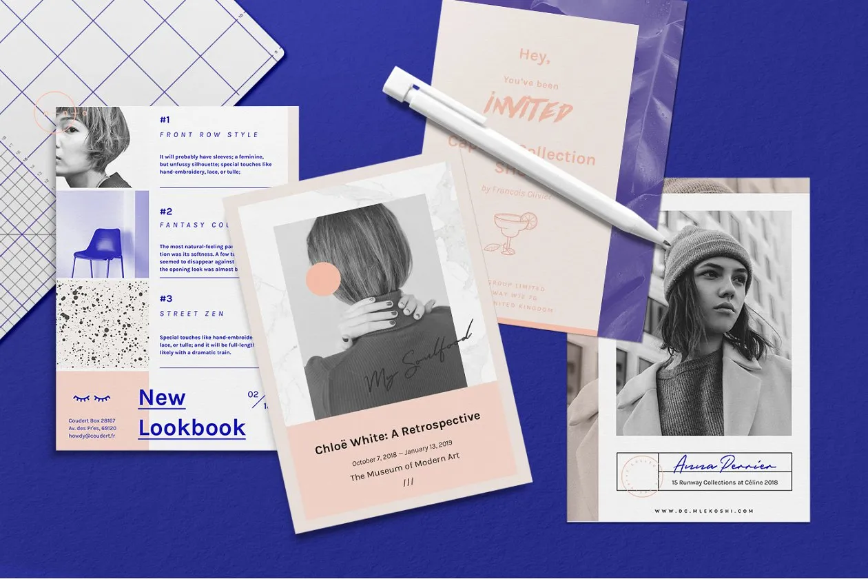 时尚生活品牌宣传小册子传单模板 Set of Postcard Flyers • Alrún插图