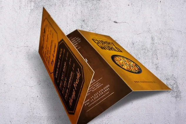 咖喱美食复古餐饮菜单PSD模板下载 Curry World Retro Menu Bundle插图(7)