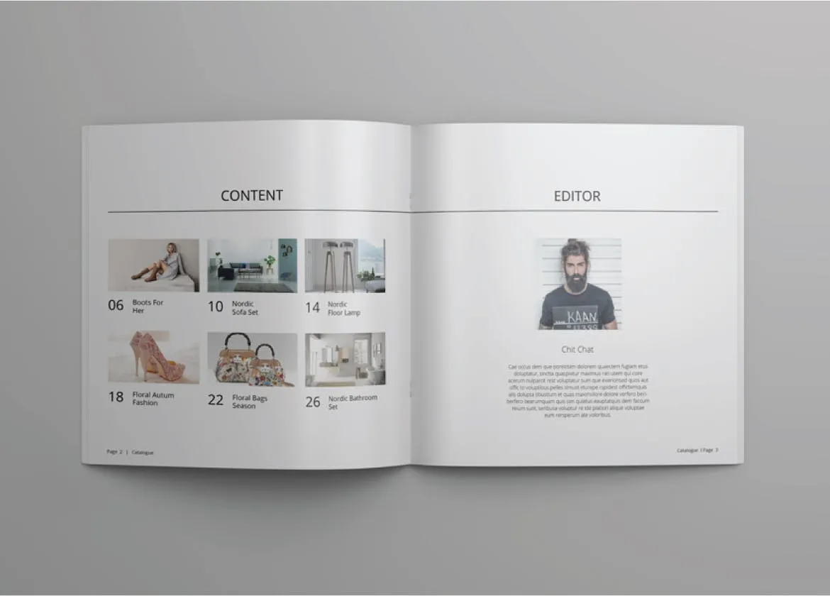 方形多用途产品目录设计模板v4 Square Catalogue Template Vol. 4插图(1)