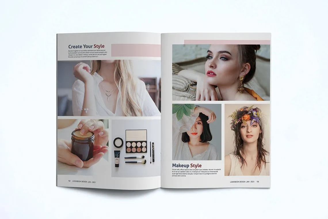 女性时尚服饰产品画册素材库精选Lookbook设计模板 Fashion Lookbook Template插图(9)
