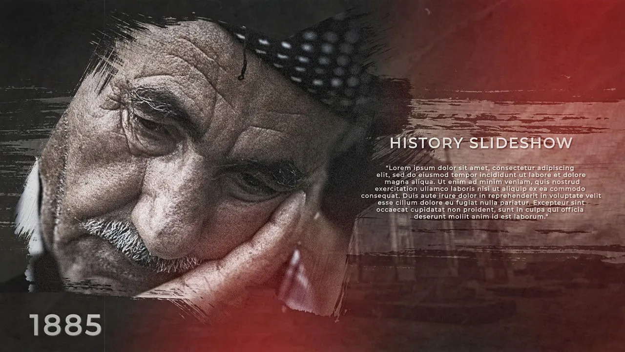 时尚历史幻灯片像素设计精选AE模板