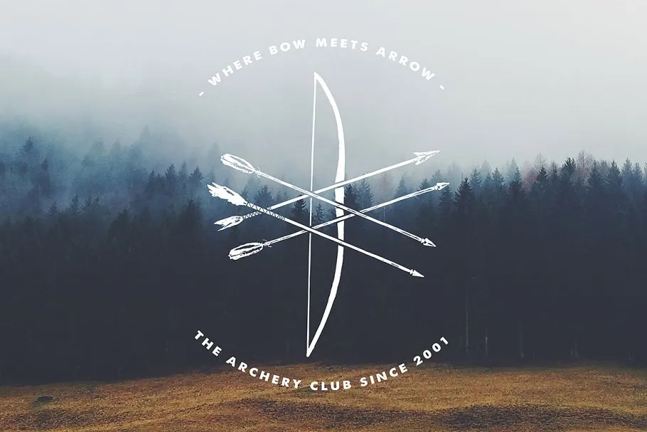 手绘弓箭图形插画 Hand-Drawn Arrows & Bows Graphics插图(6)