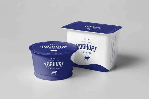 酸奶杯样机模板3 Yoghurt Cup Mock-up 3插图(6)