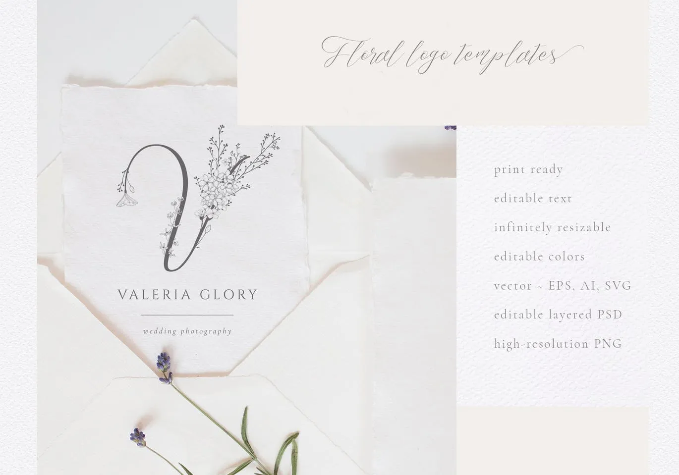 高端女性饰品品牌设计素材套装 Pre-made Logo ~ Branding Kit插图(3)