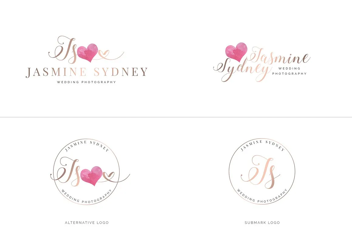 超级水彩风 Logo 设计素材包 Watercolor Premade Branding Logo Kit [模板、纹理&元素]插图(11)