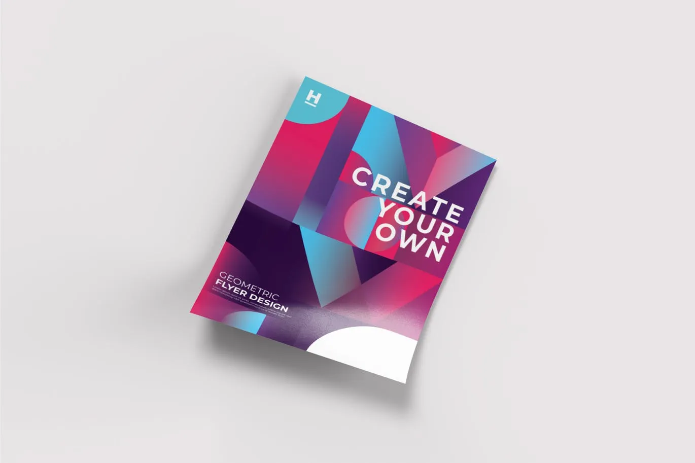 创意几何图形背景宣传单设计模板v9 Creative Geometric Flyer