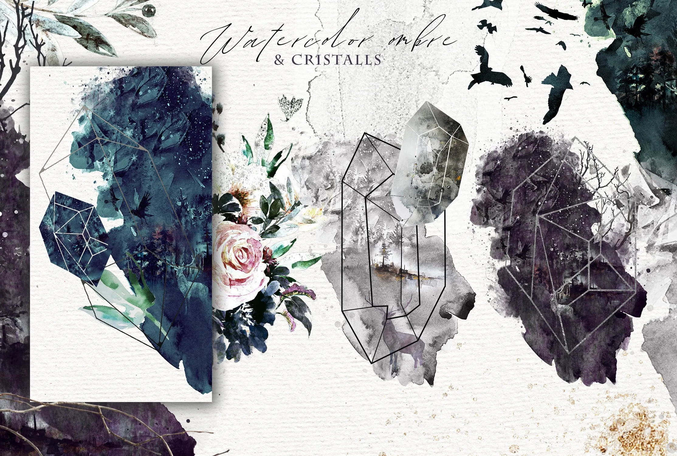 高品质梦幻水彩矢量插画素材大合集[1.88GB] Fantasy illustrations “Once in the dream”插图(4)