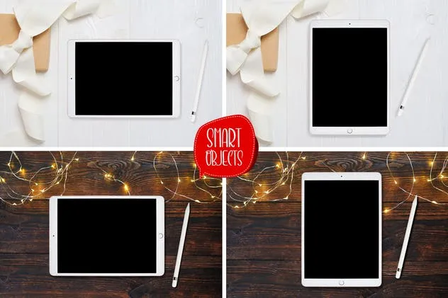 iPad Pro平板电脑屏幕演示样机模板 Tablet iPad Pro Mock Up Set插图(2)