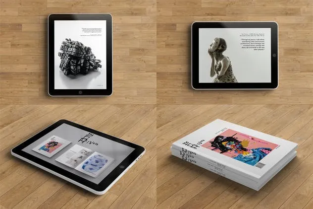 多视角杂志画册样机 Print and Screen Magazine Mockups插图(1)