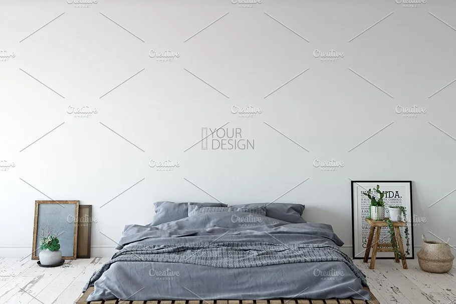 家居室内墙纸&相框画框样机模板 Interior Wall & Frames Mockup – 4插图(14)