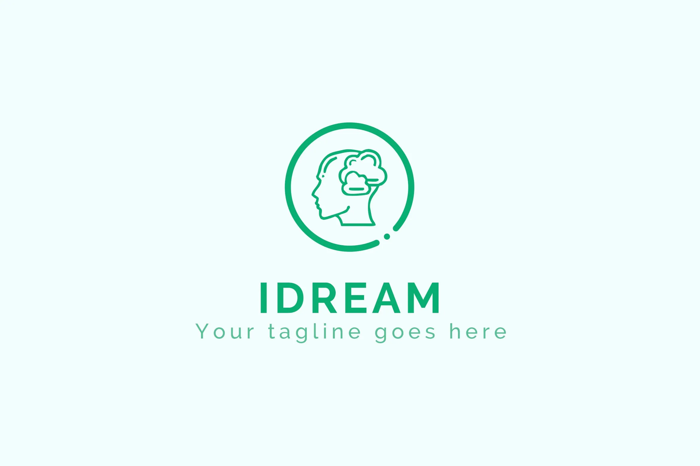 大脑开发抽象图形Logo商标设计模板 iDream#8211; Creative Logo Design