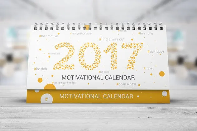 桌面日历年历样机模板 Desk Calendar Mock-Up插图(4)