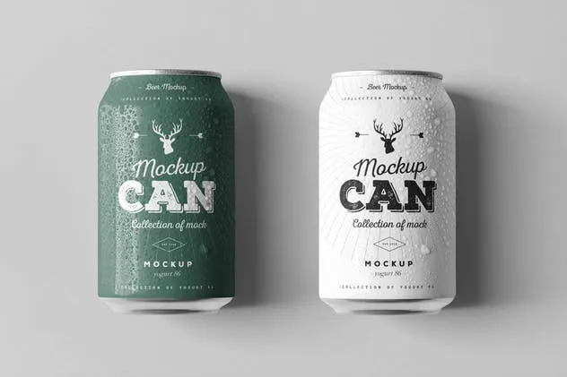 啤酒易拉罐包装设计样机模板6 Can Mock-up 6插图(8)