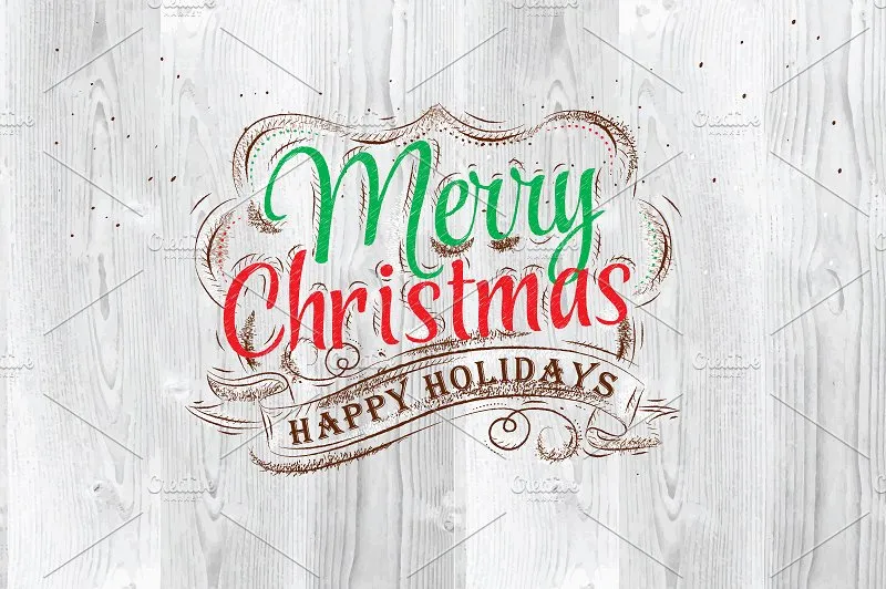 圣诞节主题手绘字体插画 Merry Christmas Lettering Collection插图(3)