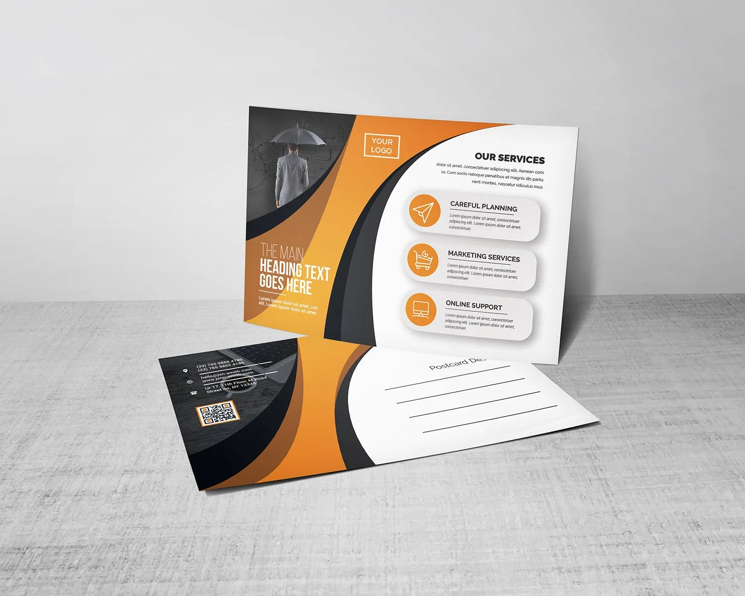 企业品牌宣传明信片设计模板 Postcard插图(2)