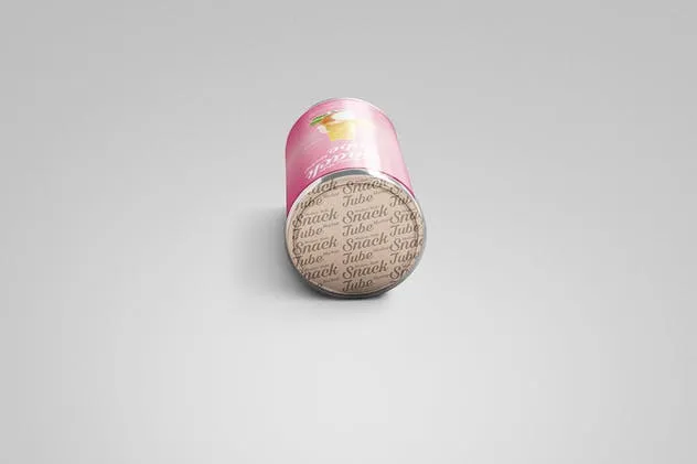 零食饮料金属罐包装样机 Medium Snack Tube Mockup插图(5)