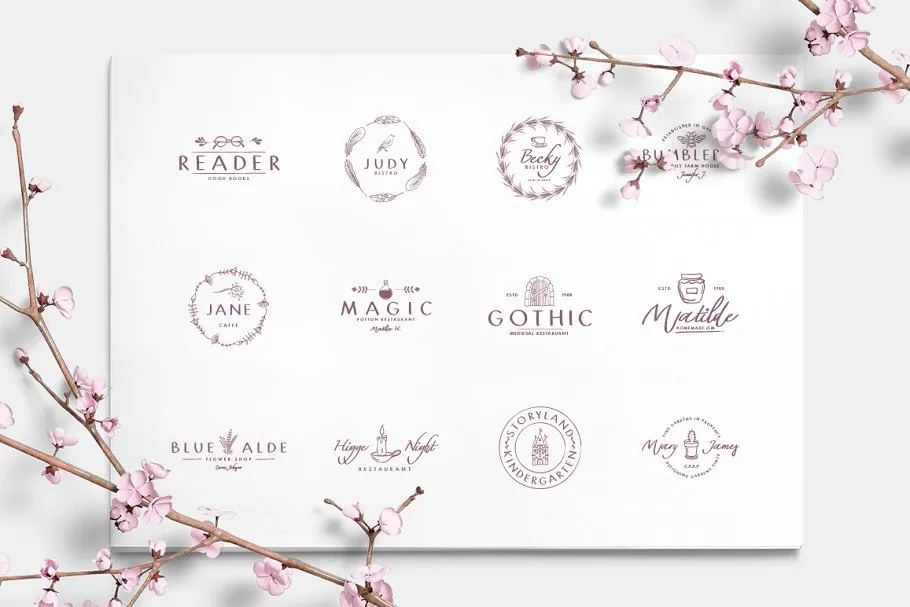 手绘字体+元素+Logo模板设计工具包 Storyland Font & Toolkit插图(12)