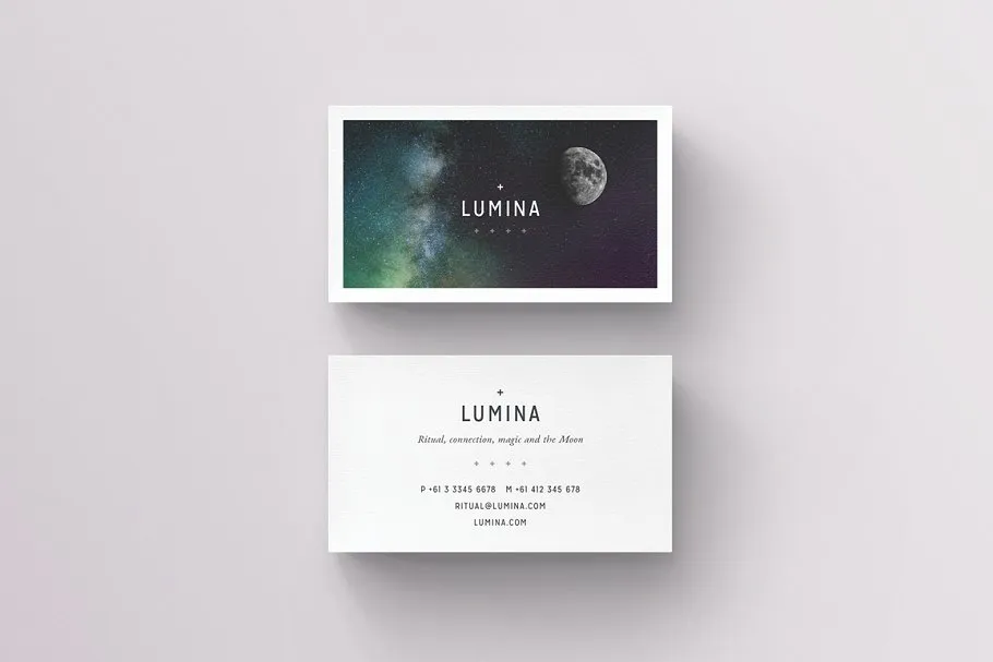 高大上品牌企业名片模板 LUMINA Business Card Template插图(2)