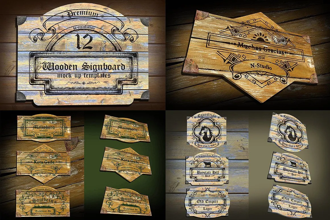 素材库下午茶：高品质的600+复古风格矢量logo标志标签大集合插图(17)