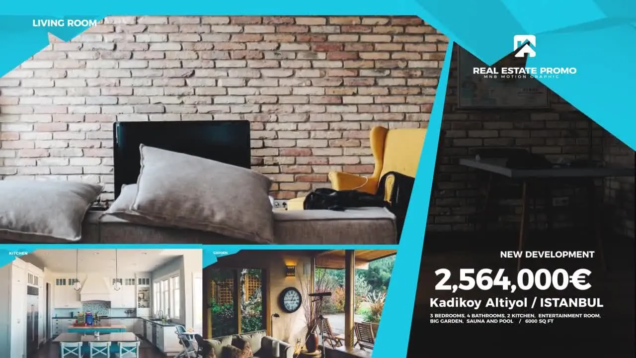 简洁时尚明亮的房地产项目推广像素设计精选AE模板