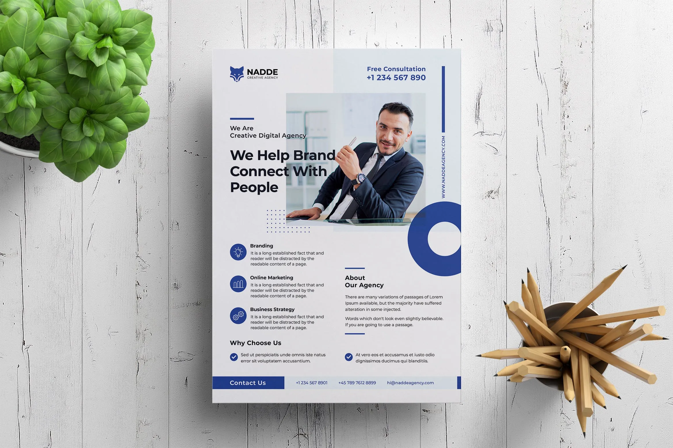 企业品牌营销策划服务商推广传单设计模板 Corporate Flyer