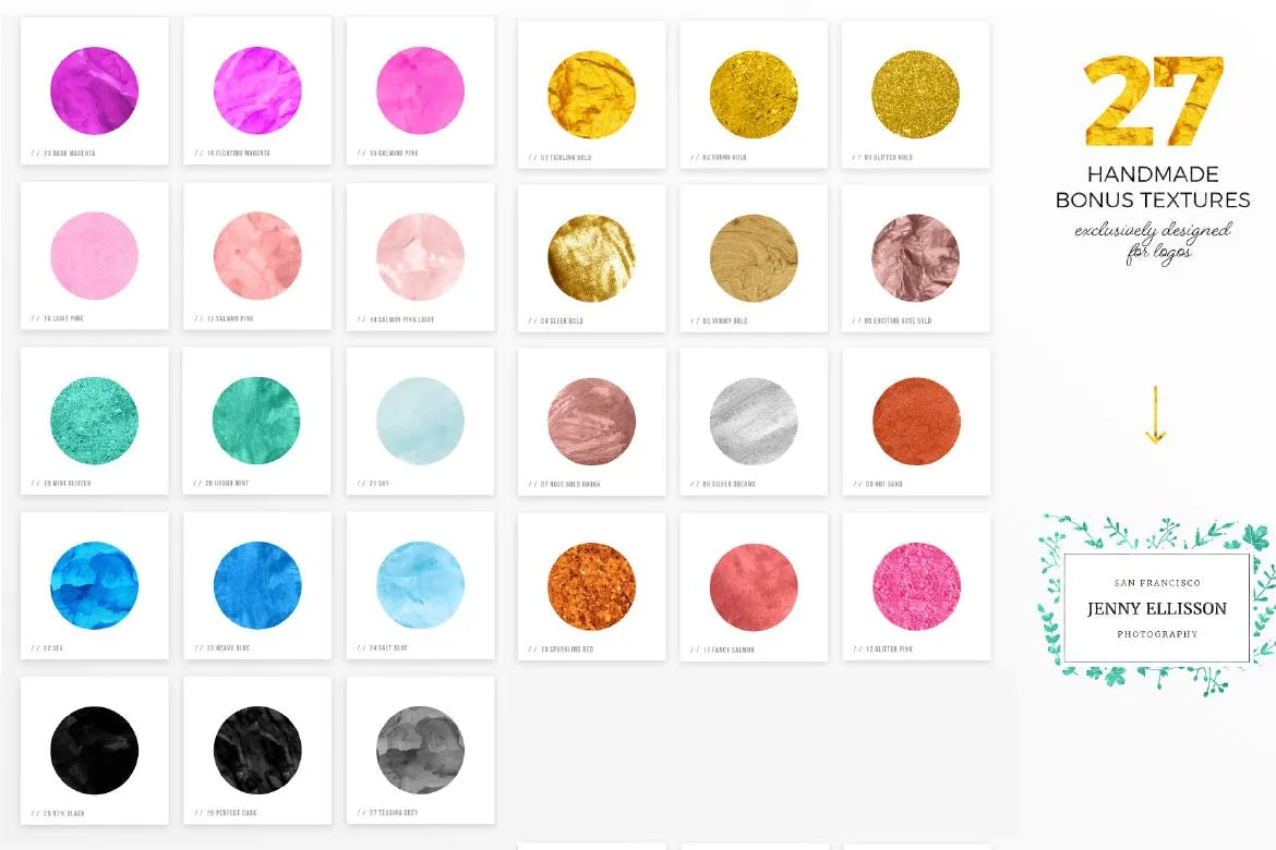 女性时尚品牌Logo设计模板合集[175个Logo模板+27种肌理纹理] The Humongous Girlpreneurs Logo Pack插图(8)