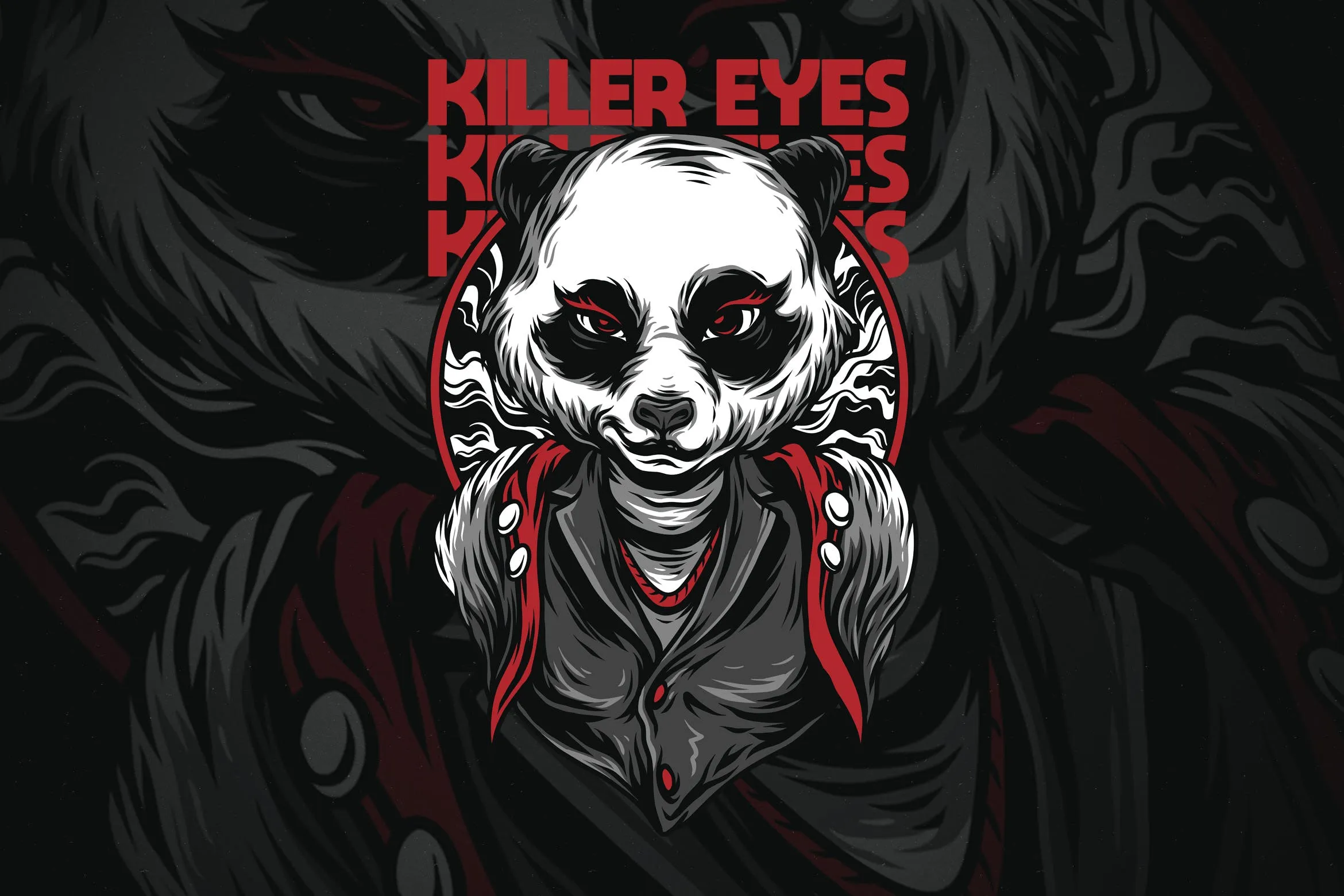 致命之眼睛潮牌T恤印花图案像素设计精选设计素材 Killer Eyes