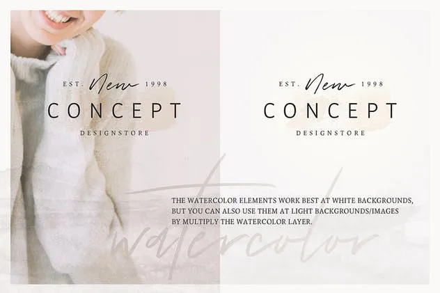 女性品牌VI视觉设计素材包[Logo模板/图标/水彩元素] So Female Branding Kit + Icons & Watercolours插图(5)