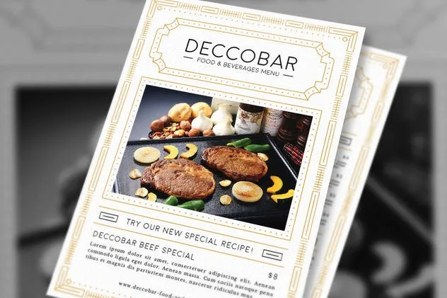 简约设计风格西餐厅菜单模板 Food Menu插图(2)