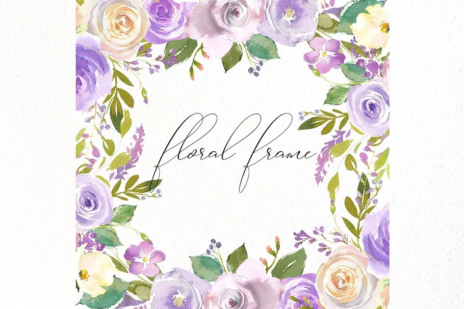 水彩花卉设计素材合集（剪贴画、纹理、纸张等） Bouquets de Mariee Watercolor Set插图(8)