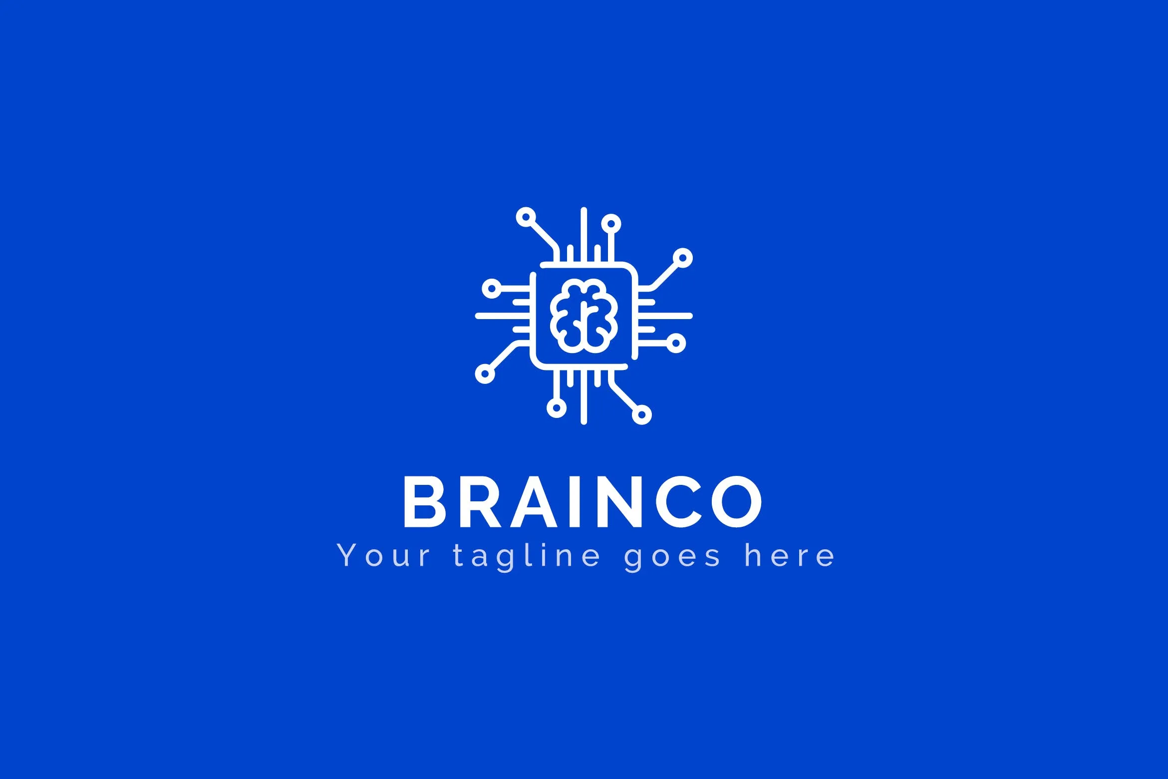 数字大脑抽象商标品牌Logo设计像素设计精选模板 Brainco#8211; Abstract Logo Template