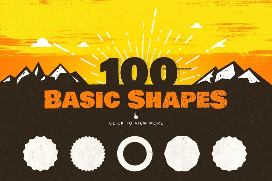 山地自行车极限运动品牌Logo模板 The Mountain Biker – Logo Badge Kit插图(1)