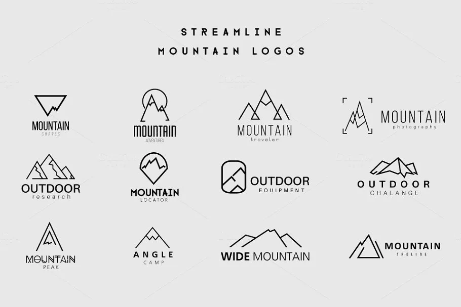 山地相关主题Logo模板合集 Mountain Related Bundle插图(3)