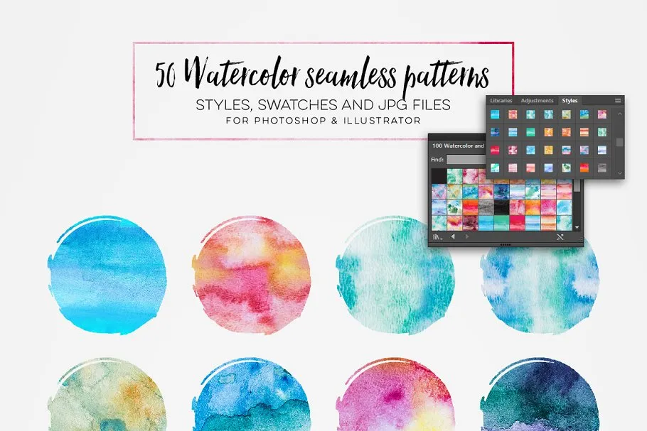 精选水彩设计素材合集[3.86GB] Artsy Watercolor Designer Toolkit插图(2)